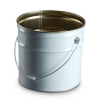15 Litre pail tapered tinplate, white outside lacquer inside (WOS LIS)