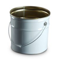 15 Litre pail tapered tinplate, white outside lacquer inside (WOS LIS)