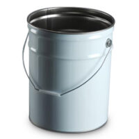 20 Litre pail tapered tinplate white outside plain inside