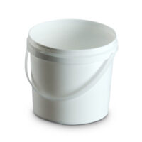 3.4 Litre Plastic Pail White with plastic handle