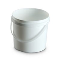 4 Litre Plastic Pail colour white with plastic handle