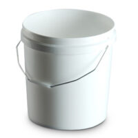 15 Litre XlerPail plastic pail white with wire handle