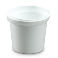 380mL Round Container, Tamper Evidence, colour white