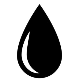 Black water drop icon. Oil drop symbol and sign NCI Packaging